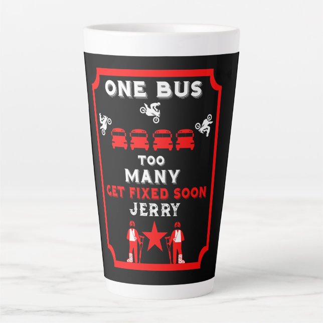 Tasse Latte Funky Broken Leg Se Bien (Devant)