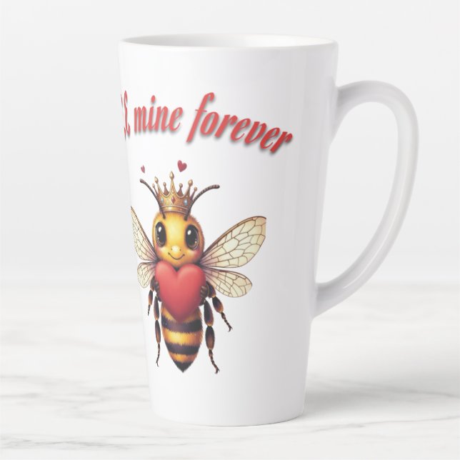 Tasse Latte Funny Bee Pun Valentine  (Droite)