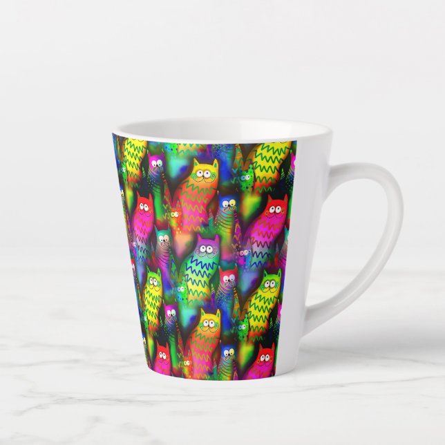 Tasse Latte Funny Cats Motif-54578 (Droite)