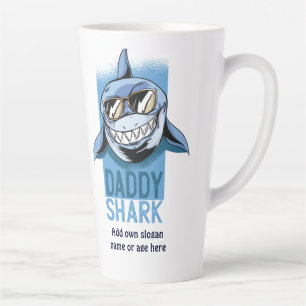 Tasse Latte Funny DADDY SHARK Fête des pères Cadeau Anniversai