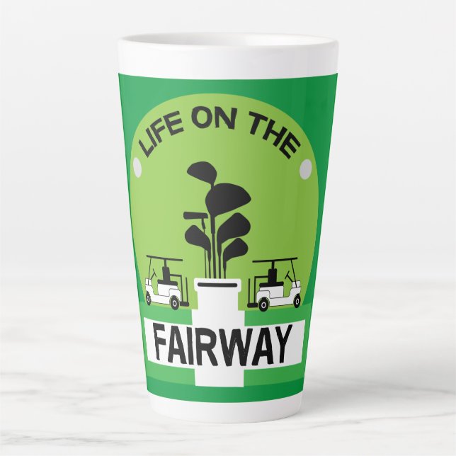 Tasse Latte Funny Golfing Pros Golfing Fanatics Sports (Devant)