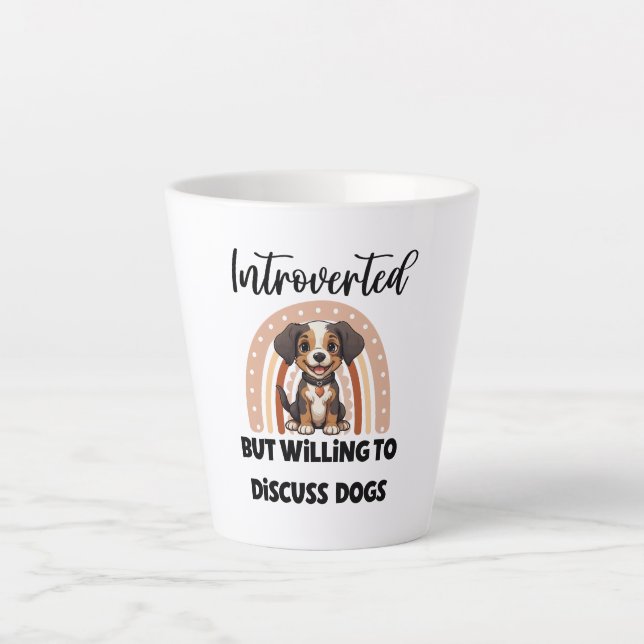 Tasse Latte Funny Introvert Dog Lover Quote (Devant)