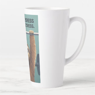 Tasse Latte Funny Sloth Gym Motivation Poster - Slow Progress 