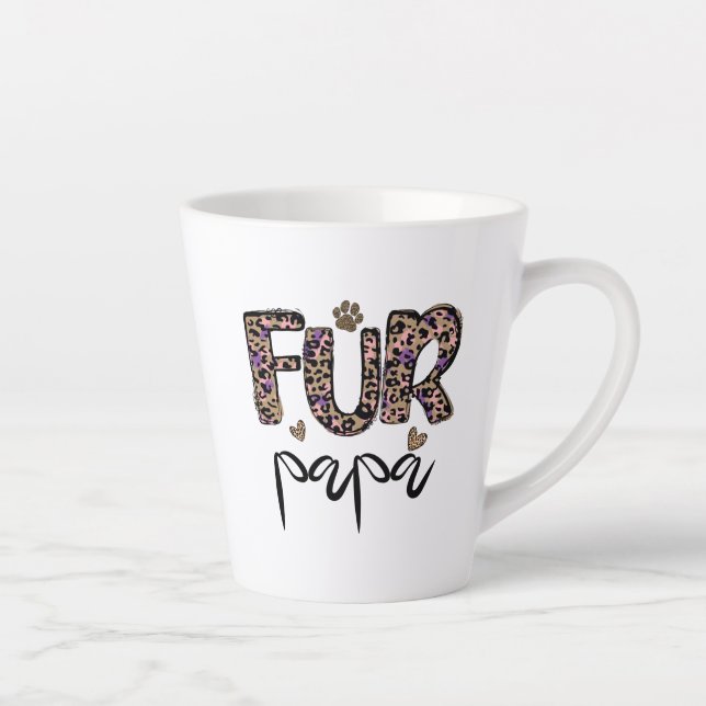Tasse Latte Fur Papa, Meilleur Chat Papa Jamais, Meilleur Chie (Droite)