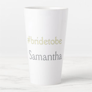 Tasse Latte futur mariée hashtag enterrement de vie de jeune f
