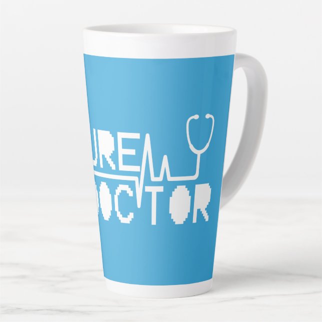 Tasse Latte Futur médecin medecine Stethoscope (Angle droit)