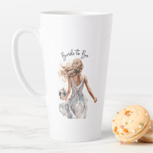 Tasse Latte Future Mariée Belle Mariée Art Aquarelle