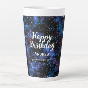 Tasse Latte Galaxies colorées, étoiles et planètes