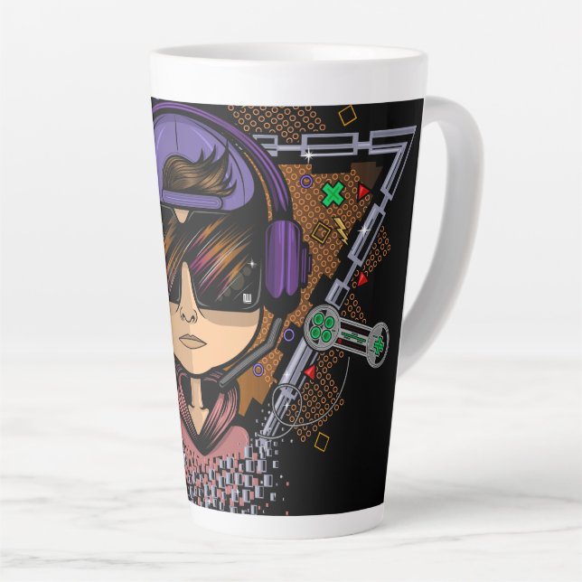 Tasse Latte Gamer Boy (Angle droit)
