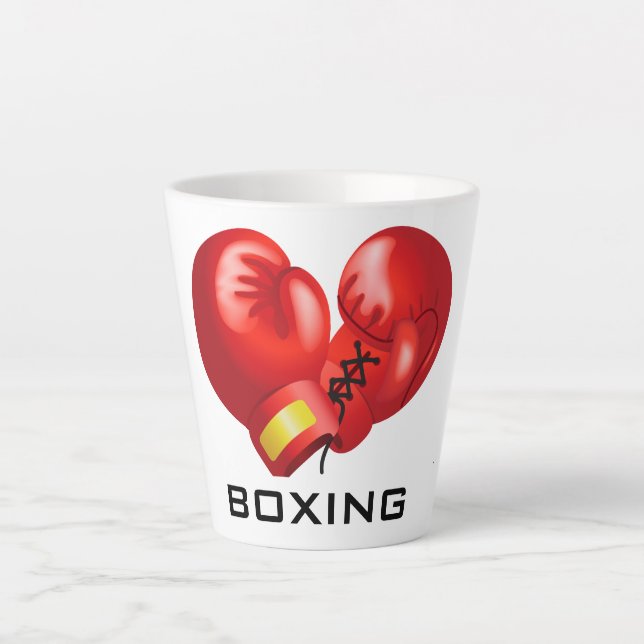 Tasse Latte Gants de boxe Design Latte Cup (Devant)