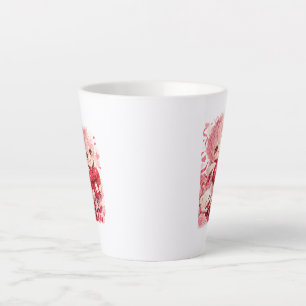 Tasse Latte Garçon Anime Chibi Mignon avec Boîte de Chocolats