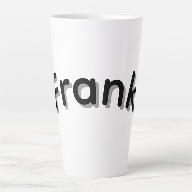 Tasse Latte Garçons Appelés Frank, (Devant)