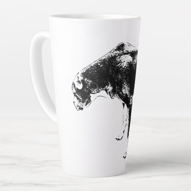 Tasse Latte Gardien d'automne en encre (Angle gauche)