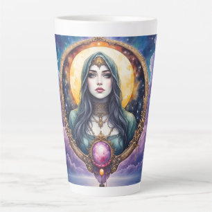 Tasse Latte Gardienne de rêves liée à la lune – Gardienne de l