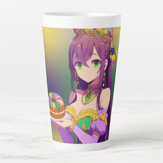 Tasse Latte Gâteau Anime Mardi Gras King (Devant)