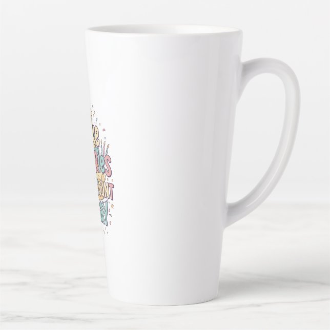 Tasse Latte Gâteau d'anniversaire drôle - Les calories ne comp (Droite)