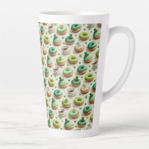 Tasse Latte Gâteaux et café de la Saint-Patrick en aquarelle