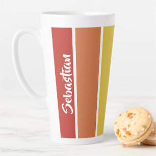 Tasse Latte Gay pride Retro Rainbow Personnalisé