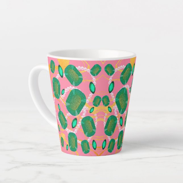 TASSE LATTE GEMS VERT (Angle gauche)