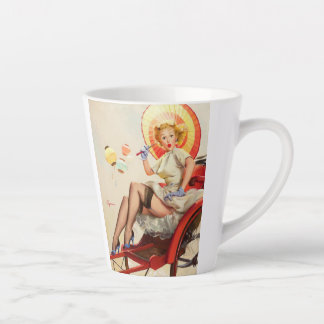 Tasse Latte Gil Elvgren - L'art Vintage de la petite fille