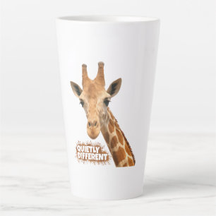 Tasse Latte Giraffe Au Calme Différent - Giraffe Art