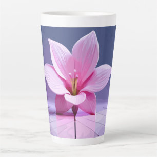 Tasse Latte Gladioli Dimensional : Pièce maîtresse rose et vio