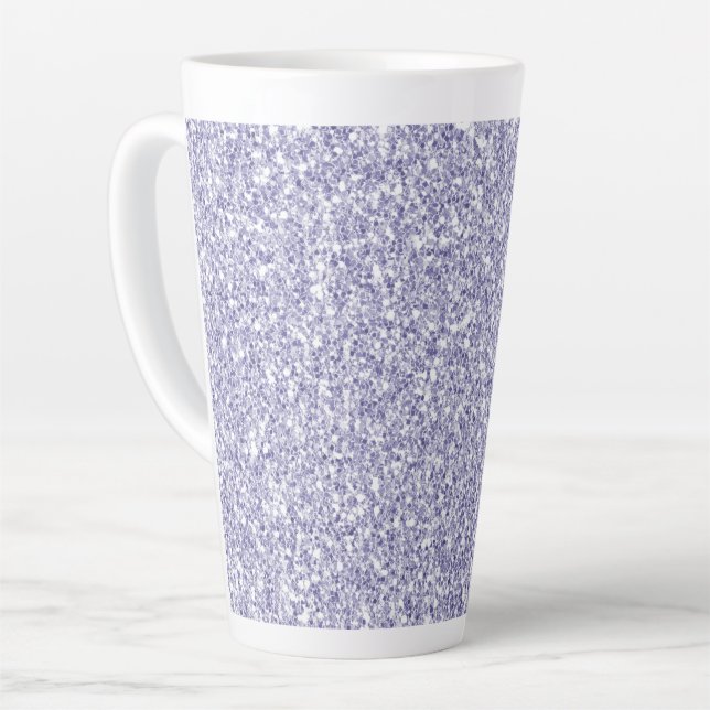 Tasse Latte Glam Lavender Lilac Purple Parties scintillant    (Angle gauche)
