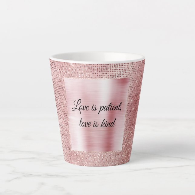Tasse Latte Glitz rose brillant (Devant)