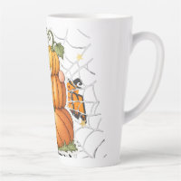 Gnome d'automne mignon & citrouilles empilées Café