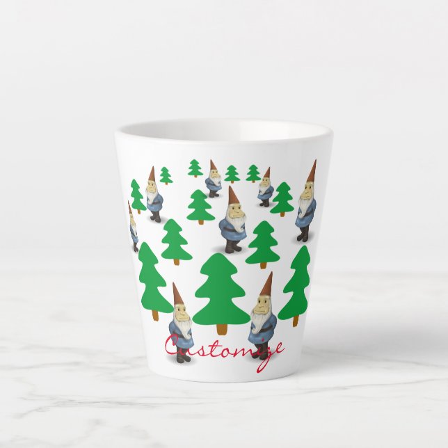 Tasse Latte Gnomes de Noël Arbres de Noël Thunder_Cove (Devant)