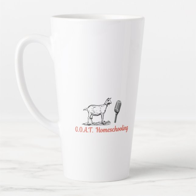 Tasse Latte GOAT Homeschooling Podcast Mug, 17oz (Gauche)