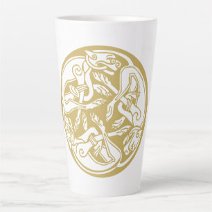 Tasse Latte Gold Celtic Chien Trio