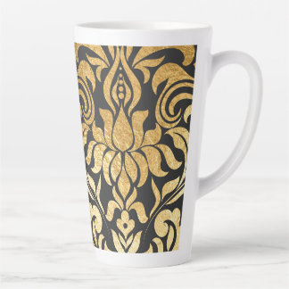 Tasse Latte Gold Damask (matching journal available)