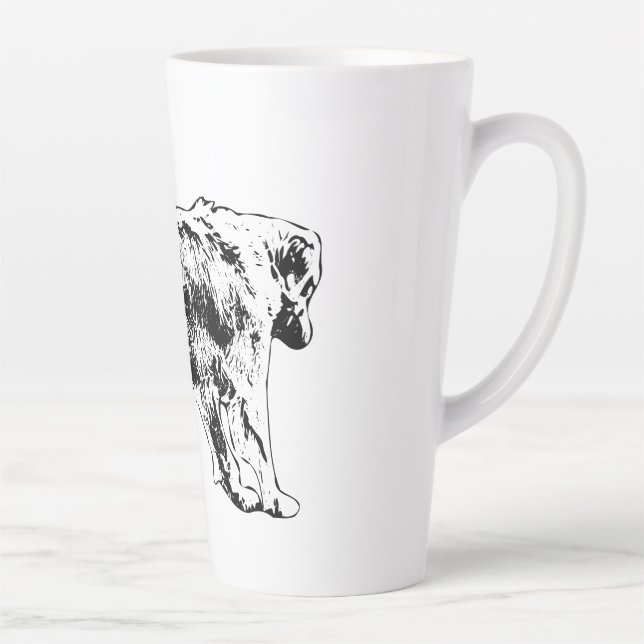 Tasse Latte Golden Retriever Holiday Brew (Droite)