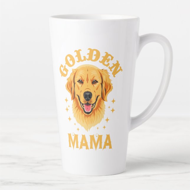 Tasse Latte Golden Retriever Maman amoureux des chiens amoureu (Droite)