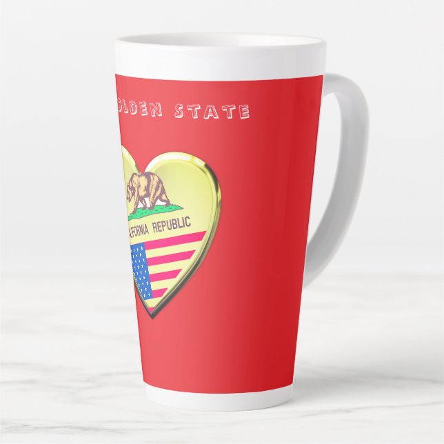 Tasse Latte Golden State California Fun (Angle droit)