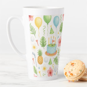Tasse Latte Golf Hawaii thème pour les cadeaux hawaïens pour a