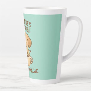 Tasse Latte Good Vibes & Café - Artwor numérique de marionnett