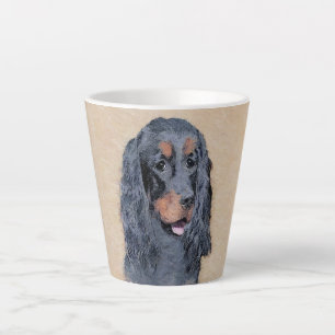 Tasse Latte Gordon Setter Peinture - Joli art original chien