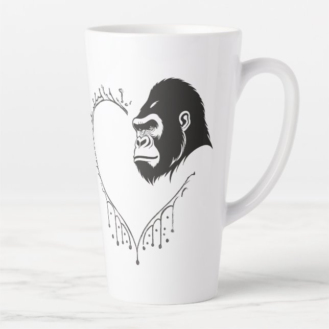 Tasse Latte Gorilla Heartbeat (Droite)