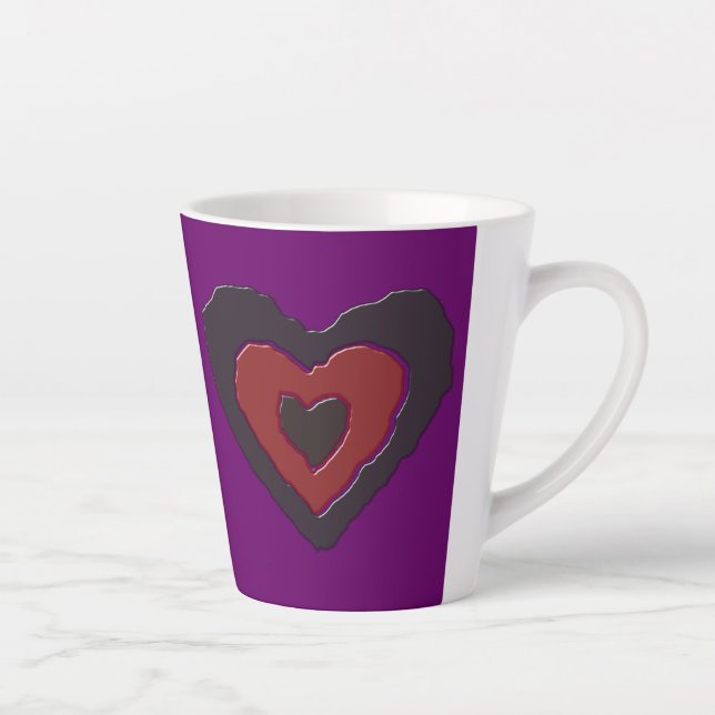Tasse Latte Gothique Melting Love Heart (Droite)