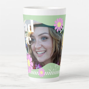 Tasse Latte Graduate Daisy Photo Green