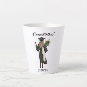 Tasse Latte Graduation de l'aquarelle personnalisée (10)