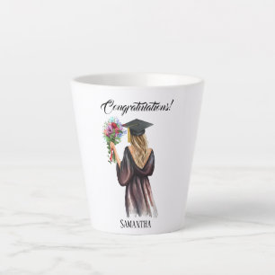 Tasse Latte Graduation personnalisée en aquarelle (11)