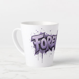 Tasse Latte Graffiti Lavender Infinity "FOREVER"