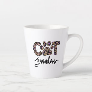 Tasse Latte Grand-mère léopard, grand-mère de chat Sublimation