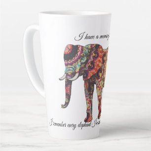 Tasse Latte Grand Musique d'éléphant