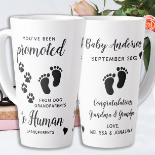 Tasse Latte Grand-Parents De Chiens Promus À Grand-Mère Humain