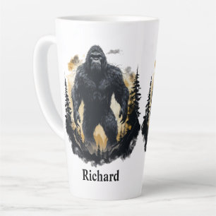 Tasse Latte Grand Pied Dans La Forêt