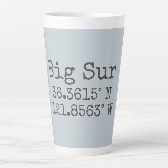 Tasse Latte Grande latitude et longitude sur (Devant)